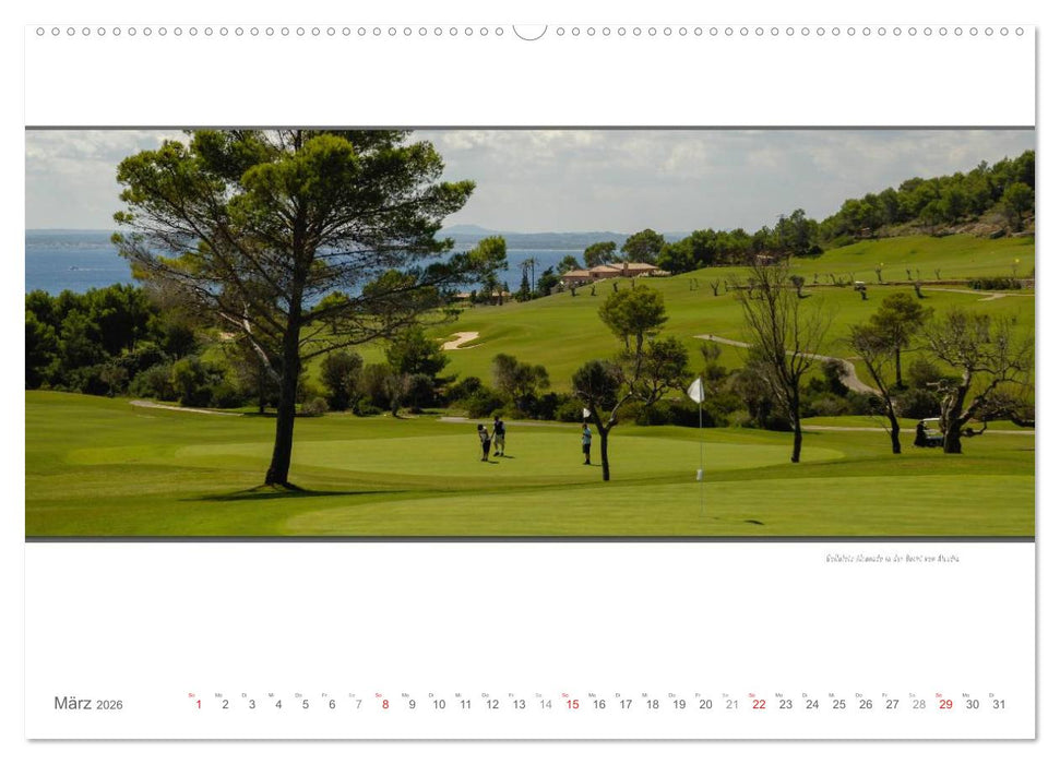 Emotionale Momente: Die schönsten Golfplätze auf Mallorca. (CALVENDO Wandkalender 2026)