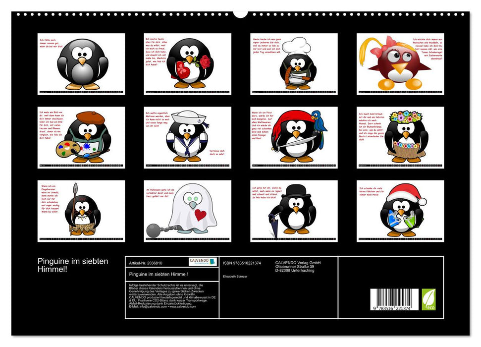 Pinguine im siebten Himmel! (CALVENDO Premium Wandkalender 2026)