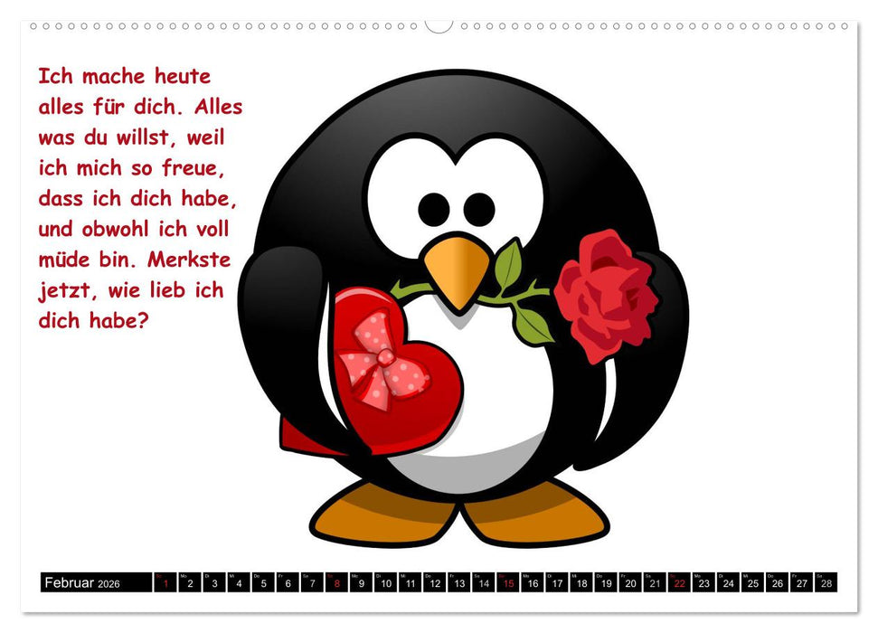 Pinguine im siebten Himmel! (CALVENDO Premium Wandkalender 2026)
