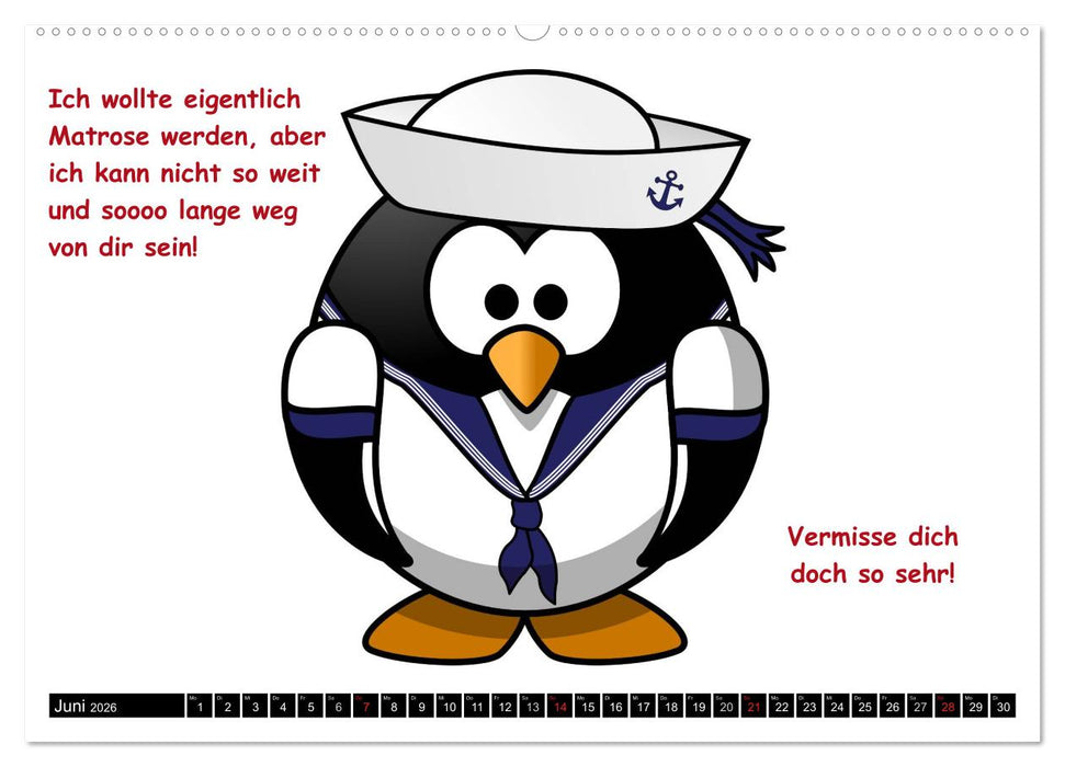 Pinguine im siebten Himmel! (CALVENDO Premium Wandkalender 2026)