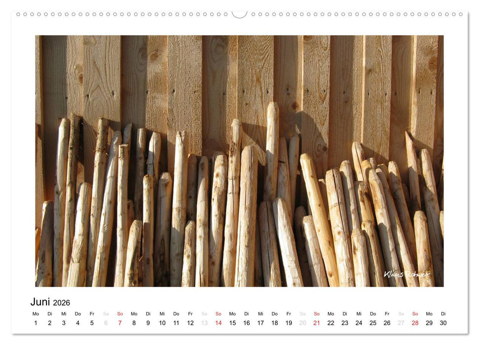 Holz - so vielfältig (CALVENDO Wandkalender 2026)