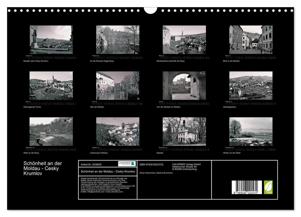 Schönheit an der Moldau - Cesky Krumlov (CALVENDO Wandkalender 2026)
