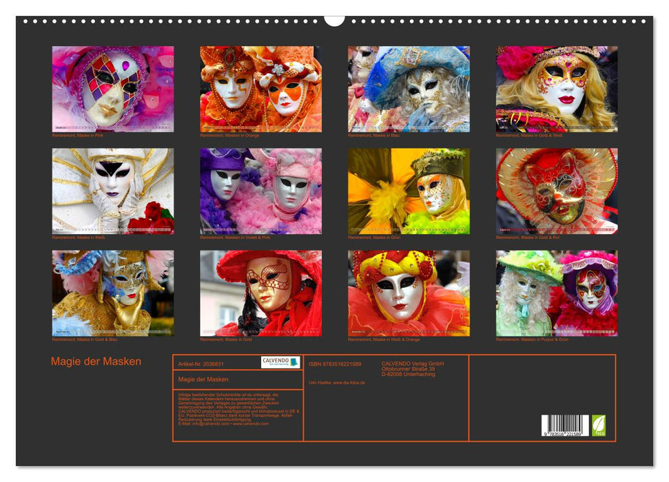 Magie der Masken (CALVENDO Wandkalender 2026)