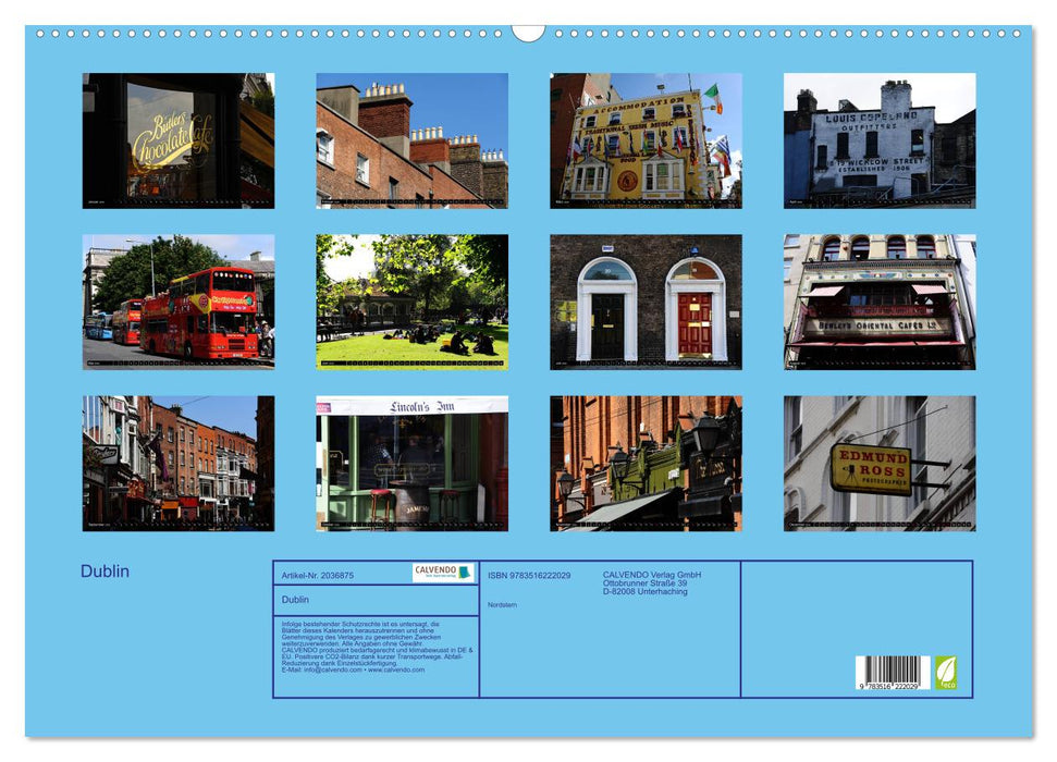 Dublin (CALVENDO Wandkalender 2026)