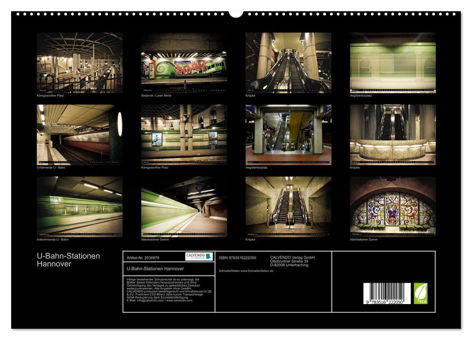 U-Bahn-Stationen Hannover (CALVENDO Premium Wandkalender 2026)