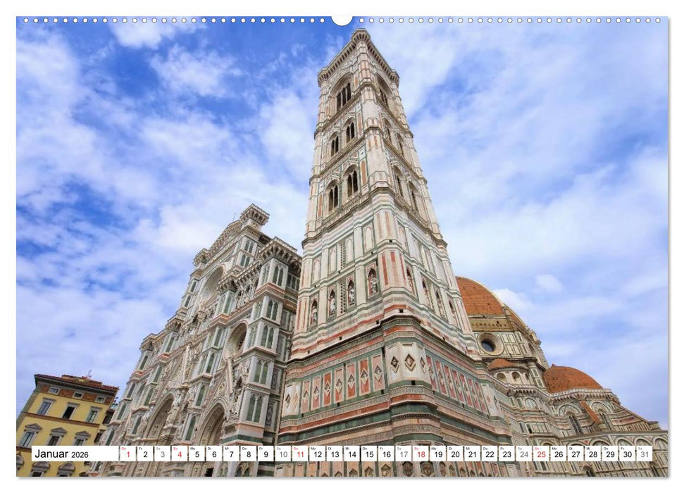 Toskana - Großarige Bauten (CALVENDO Premium Wandkalender 2026)