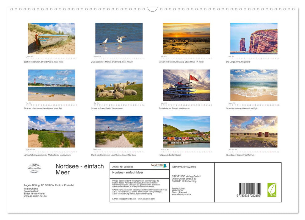 Nordsee - einfach Meer (CALVENDO Premium Wandkalender 2026)