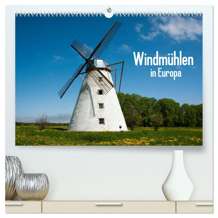 Windmühlen in Europa (CALVENDO Premium Wandkalender 2026)