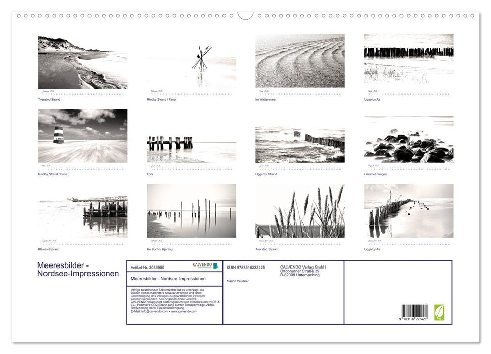 Meeresbilder - Nordsee-Impressionen (CALVENDO Wandkalender 2026)
