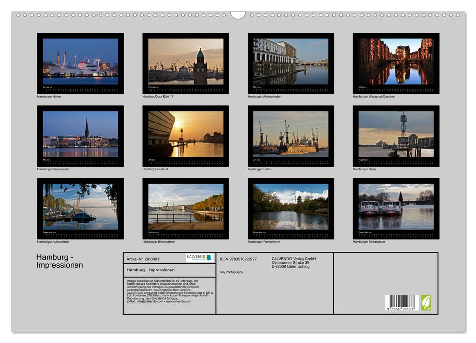 Hamburg - Impressionen (CALVENDO Wandkalender 2026)