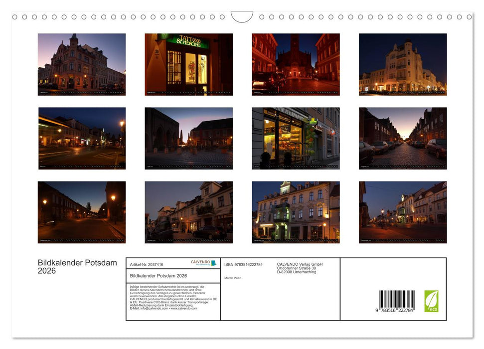 Bildkalender Potsdam 2026 (CALVENDO Wandkalender 2026)