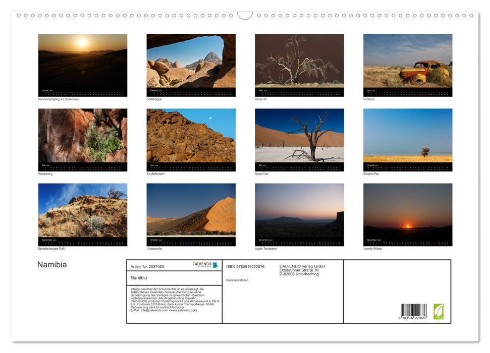 Namibia (CALVENDO Wandkalender 2026)