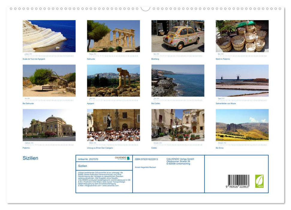 Sizilien (CALVENDO Premium Wandkalender 2026)