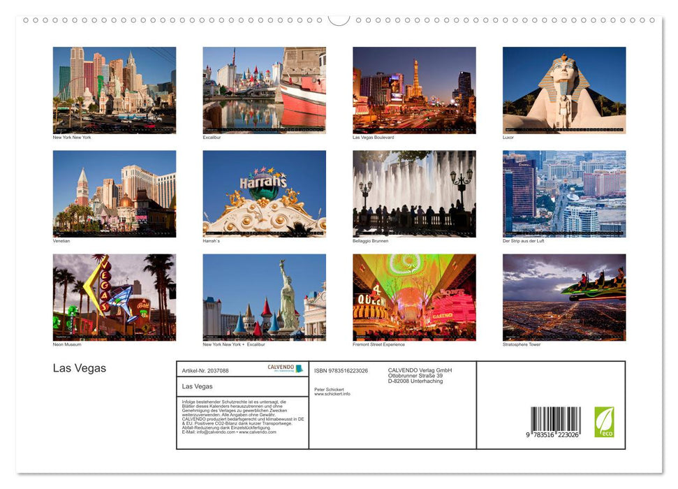 Las Vegas (CALVENDO Premium Wandkalender 2026)