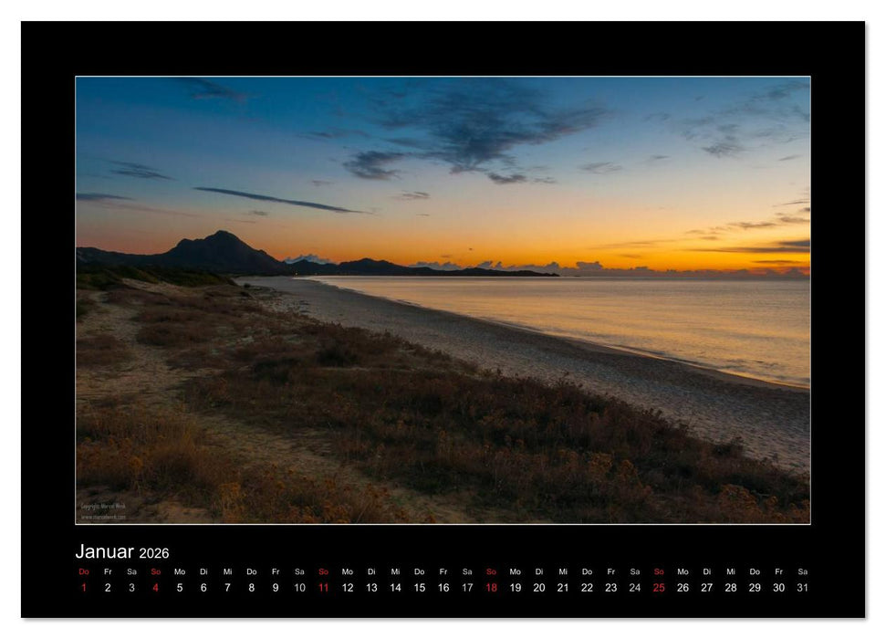 Die Trauminsel Sardinien (CALVENDO Premium Wandkalender 2026)