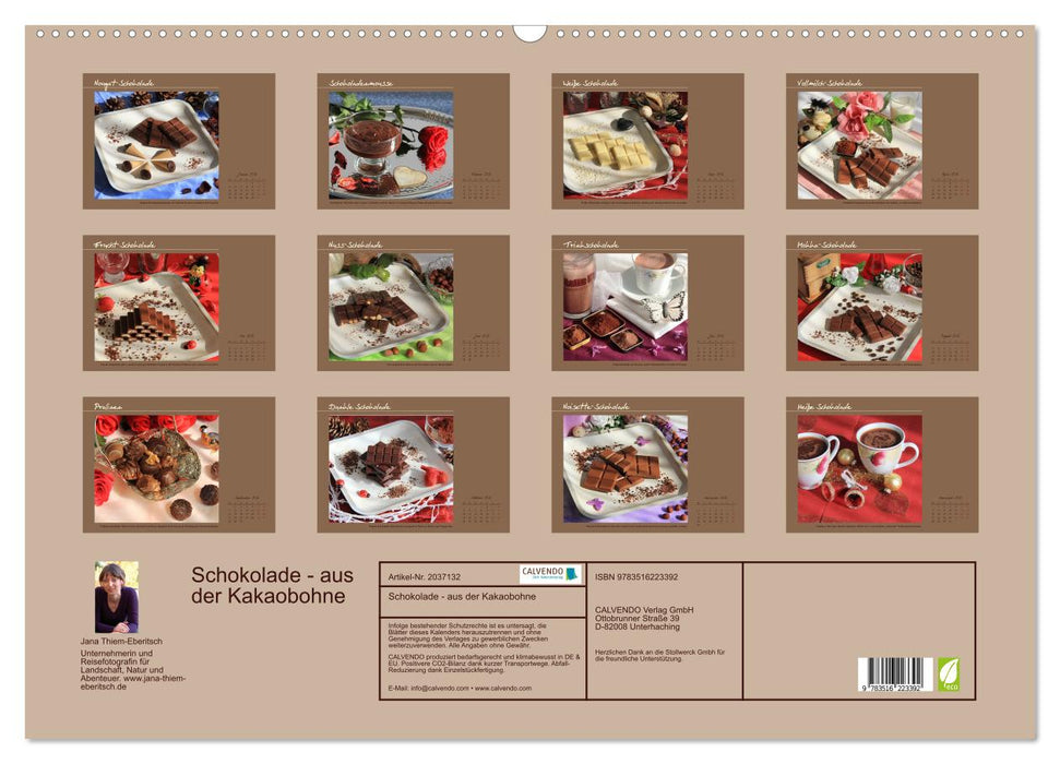 Schokolade - aus der Kakaobohne (CALVENDO Wandkalender 2026)