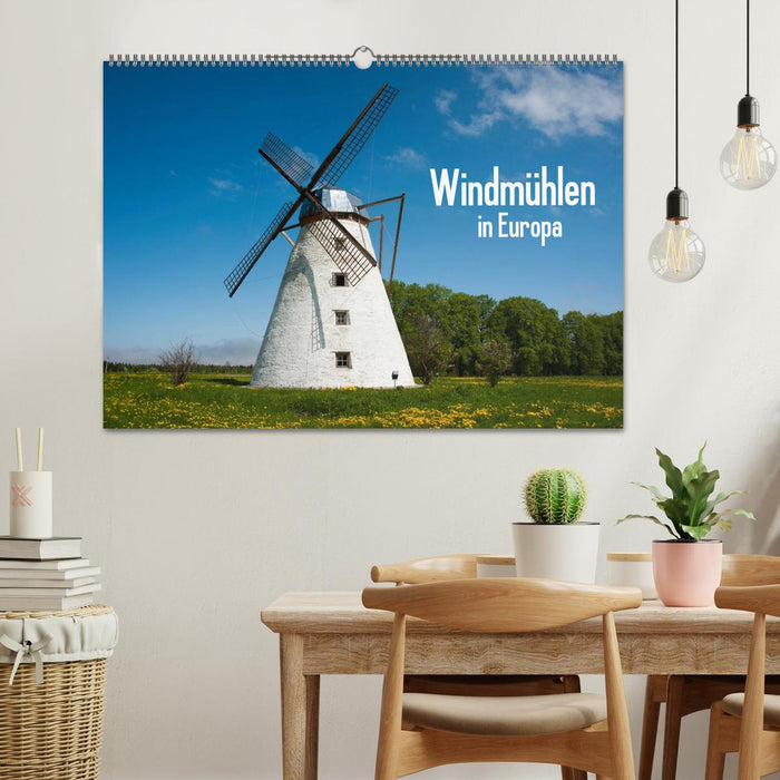 Windmühlen in Europa (CALVENDO Wandkalender 2026)