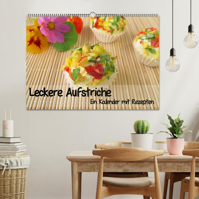Leckere Aufstriche - Ein Kalender mit Rezepten (CALVENDO Wandkalender 2026)