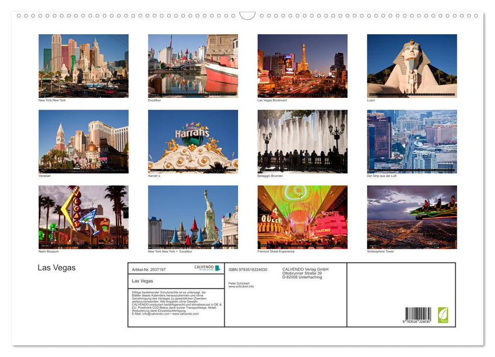 Las Vegas (CALVENDO Wandkalender 2026)