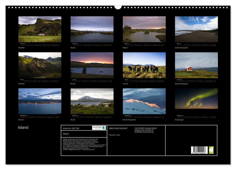 Island (CALVENDO Wandkalender 2026)