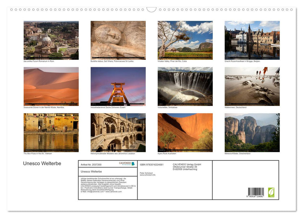 Unesco Welterbe (CALVENDO Wandkalender 2026)