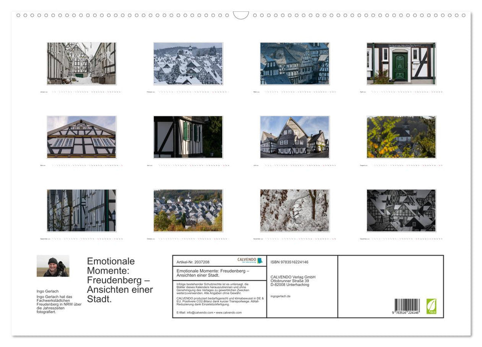 Emotionale Momente: Freudenberg – Ansichten einer Stadt. (CALVENDO Wandkalender 2026)