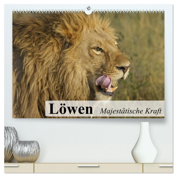 Löwen. Majestätische Kraft (CALVENDO Premium Wandkalender 2026)