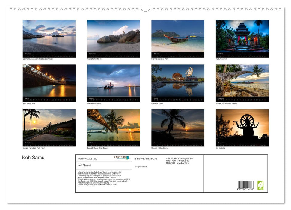 Koh Samui (CALVENDO Wandkalender 2026)