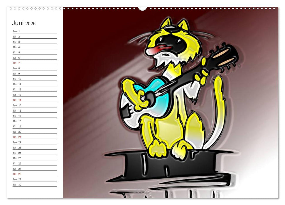 Alles für die Katz! Lustiger Katzen-Planer (CALVENDO Wandkalender 2026)