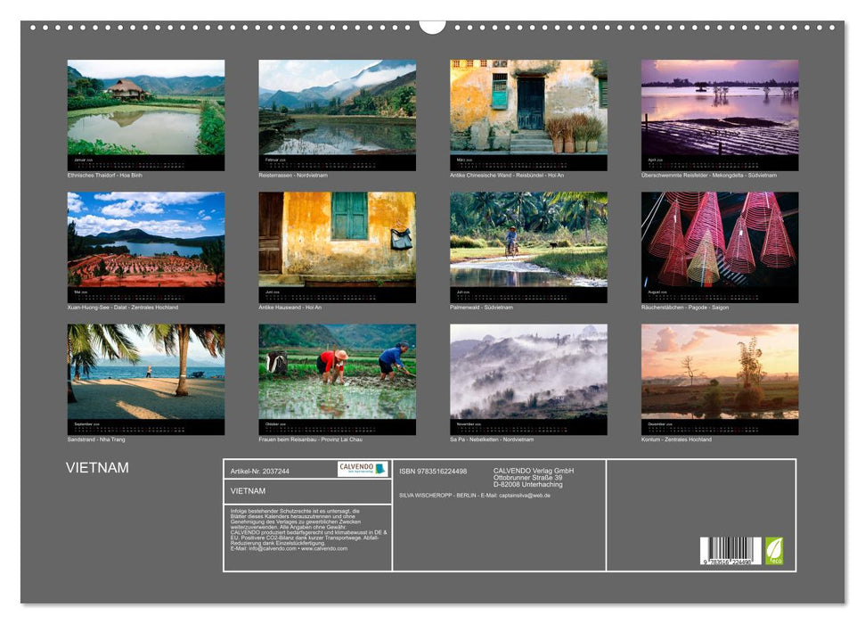 VIETNAM (CALVENDO Wandkalender 2026)