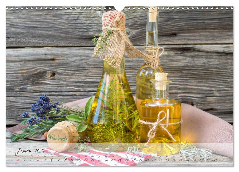 Mit frischen Kräutern gesund durch das Jahr (CALVENDO Wandkalender 2026)
