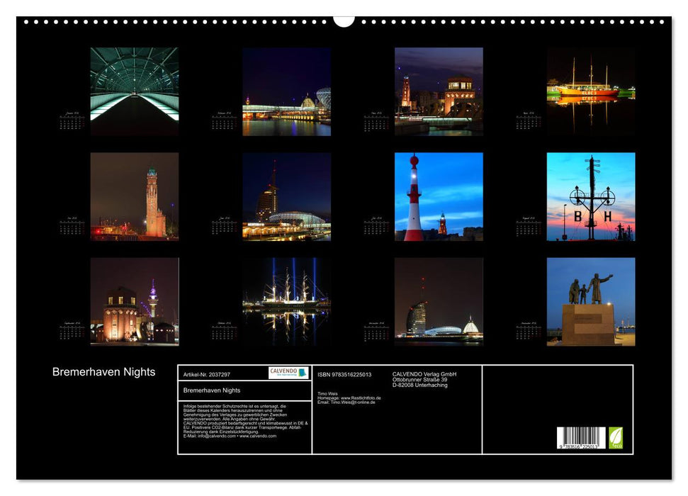 Bremerhaven Nights (CALVENDO Wandkalender 2026)