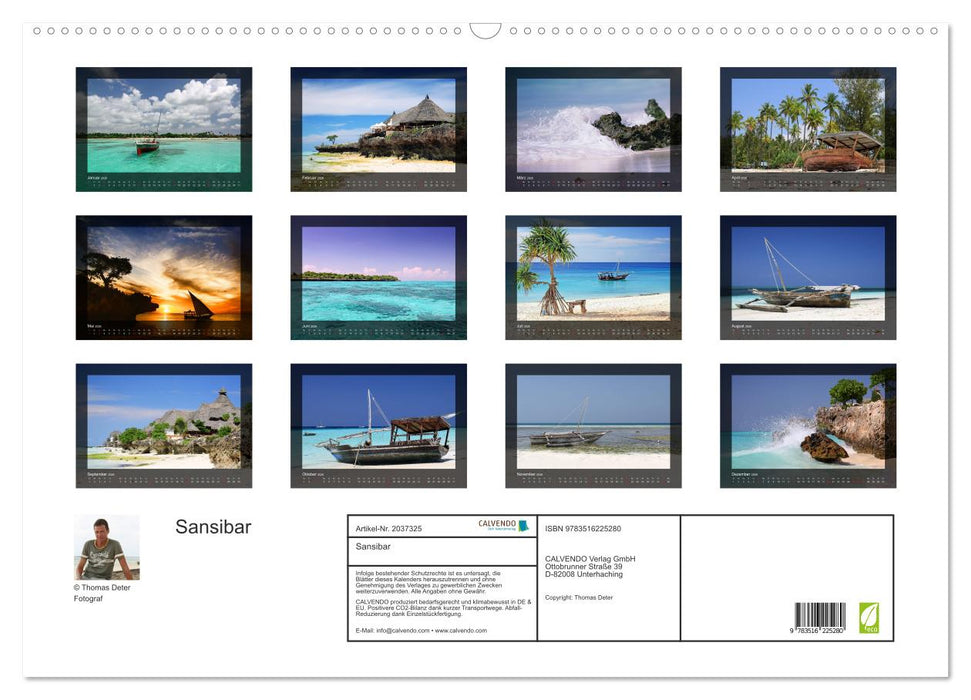 Sansibar (CALVENDO Wandkalender 2026)