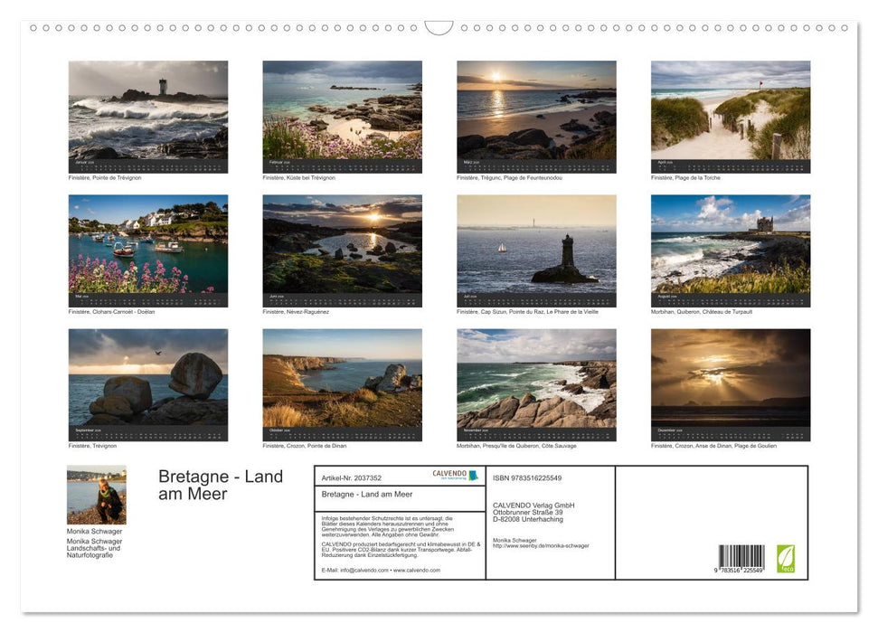Bretagne - Land am Meer (CALVENDO Wandkalender 2026)