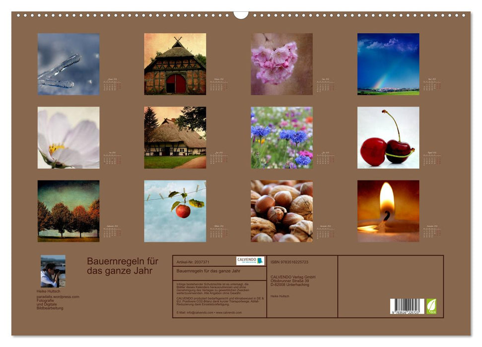 Bauernregeln für das ganze Jahr (CALVENDO Wandkalender 2026)