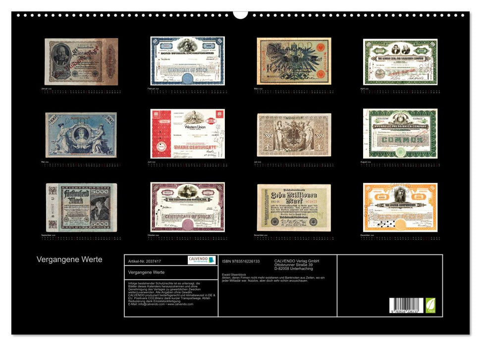 Vergangene Werte (CALVENDO Wandkalender 2026)