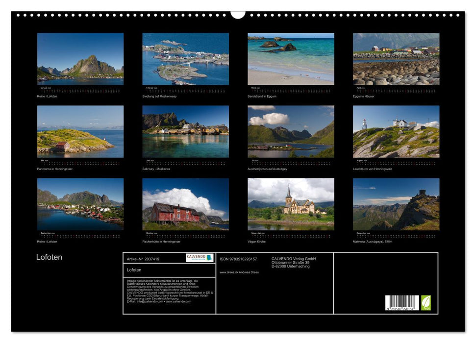 Lofoten (CALVENDO Wandkalender 2026)