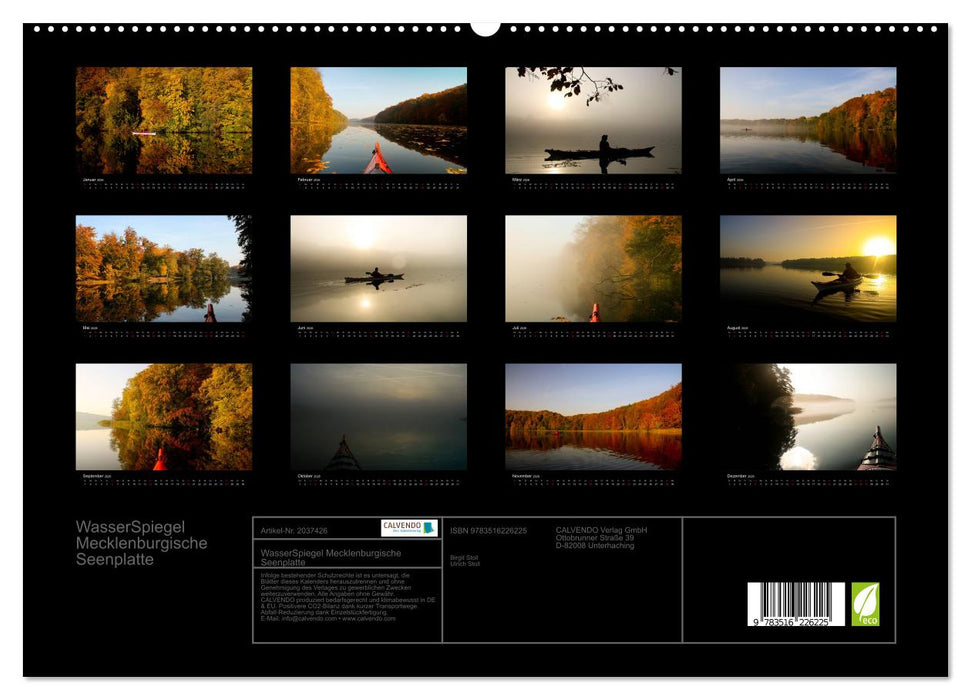 WasserSpiegel Mecklenburgische Seenplatte (CALVENDO Premium Wandkalender 2026)