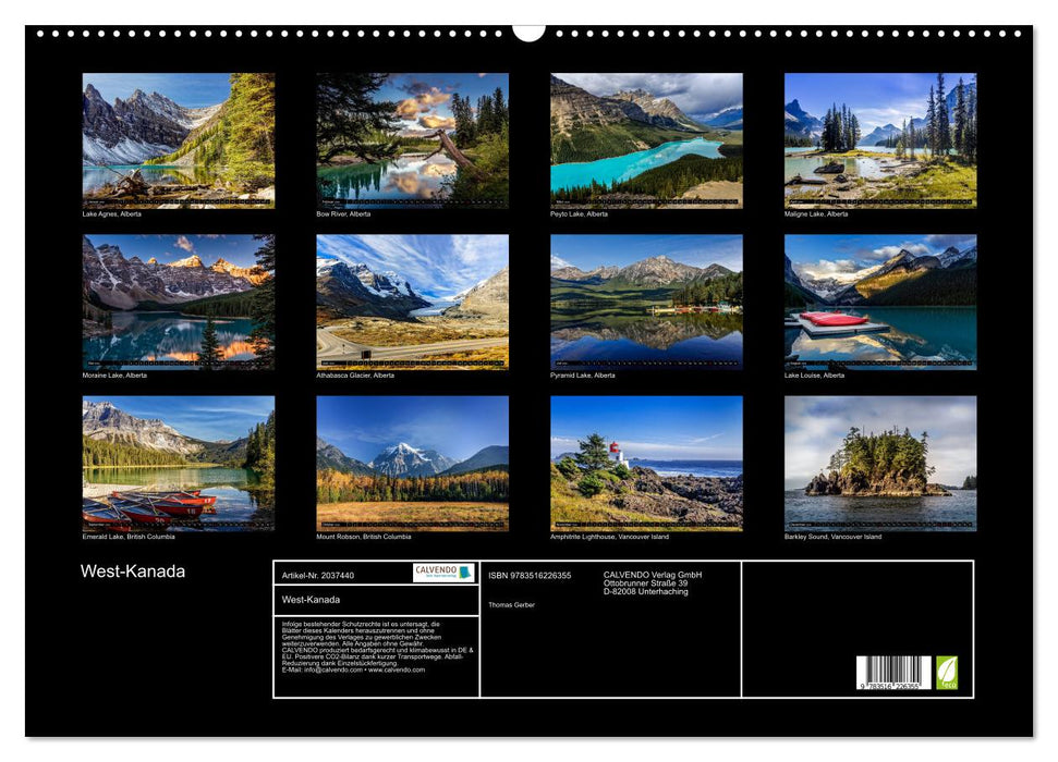 West-Kanada (CALVENDO Wandkalender 2026)