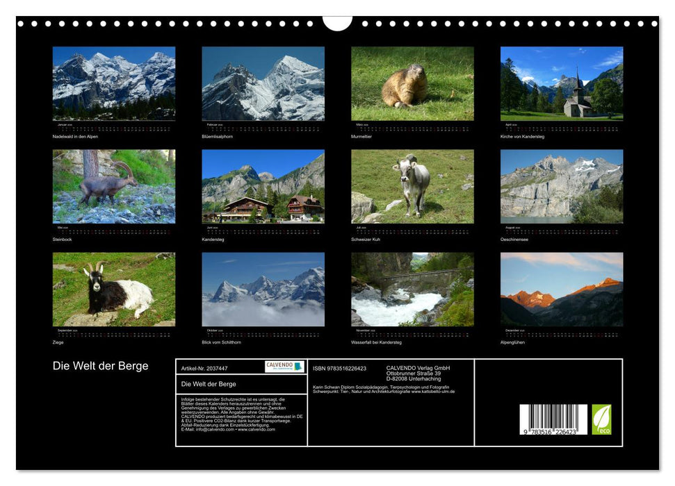 Die Welt der Berge (CALVENDO Wandkalender 2026)