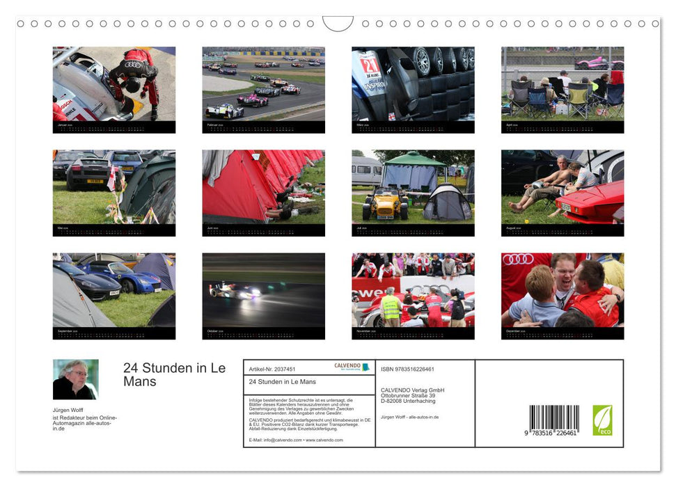 24 Stunden in Le Mans (CALVENDO Wandkalender 2026)