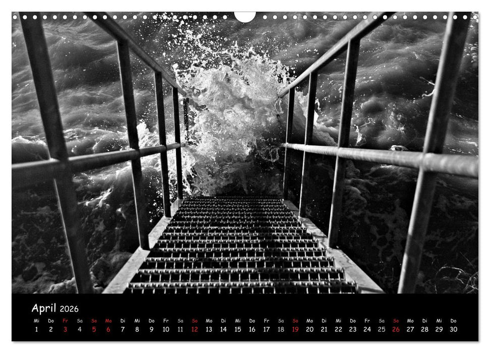 Rügen in schwarz-weiß (CALVENDO Wandkalender 2026)