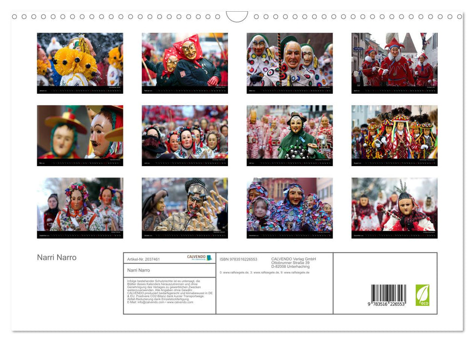 Narri Narro (CALVENDO Wandkalender 2026)