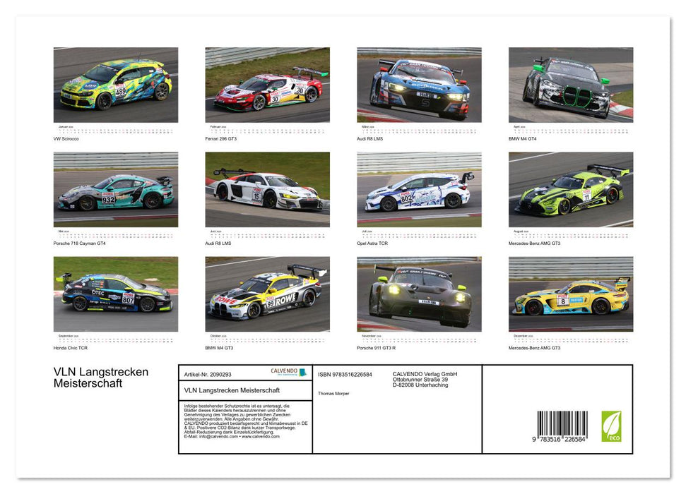 VLN Langstrecken Meisterschaft (CALVENDO Premium Wandkalender 2026)
