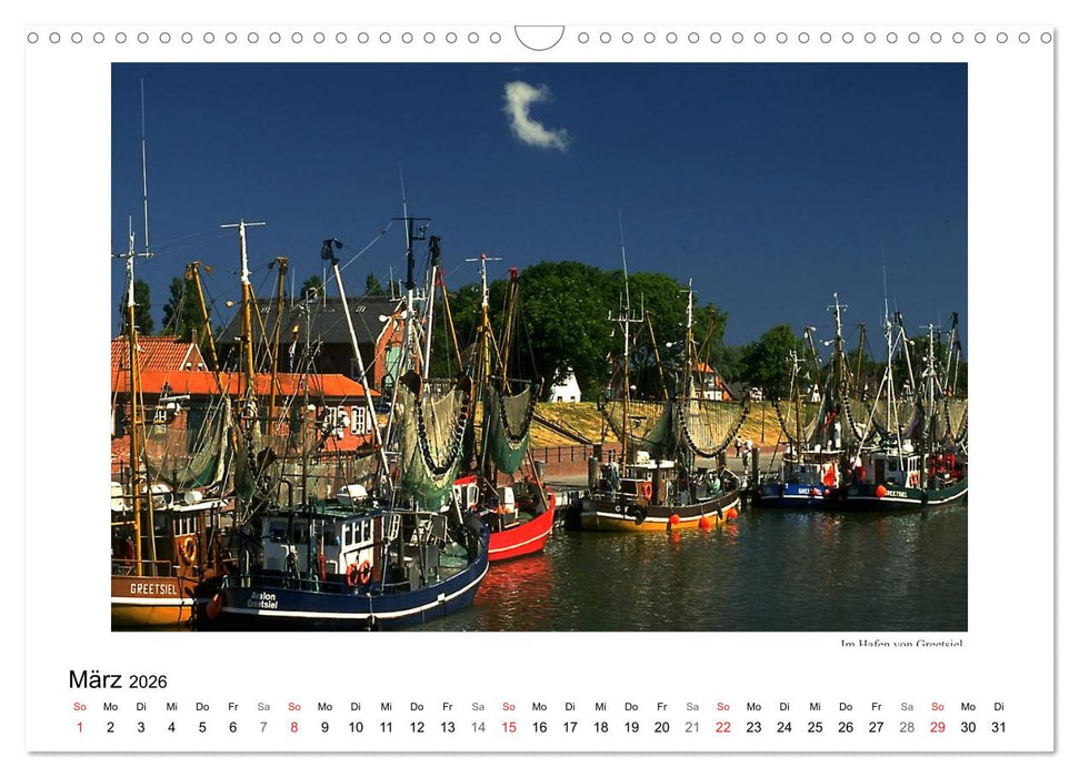 Krabbenkutter in Ostfriesland (CALVENDO Wandkalender 2026)
