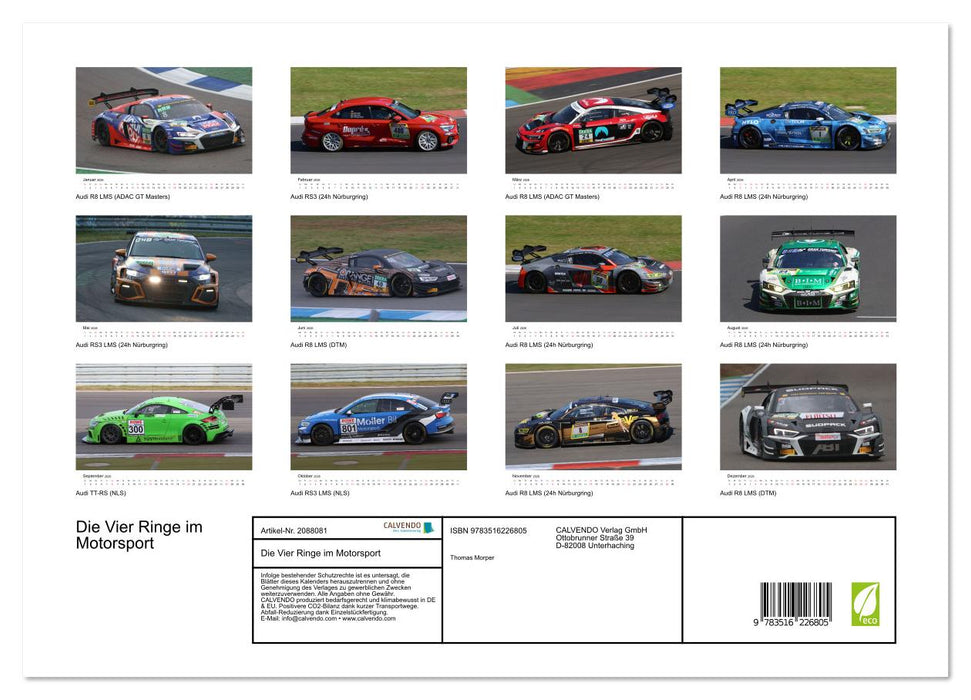 Die Vier Ringe im Motorsport (CALVENDO Premium Wandkalender 2026)