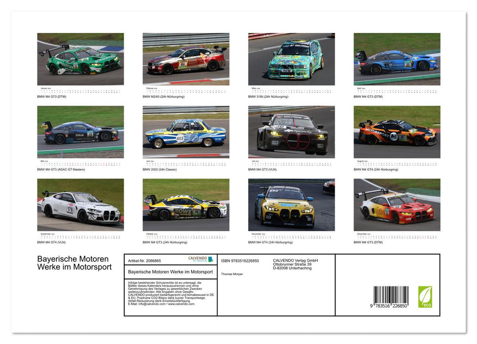 Bayerische Motoren Werke im Motorsport (CALVENDO Premium Wandkalender 2026)