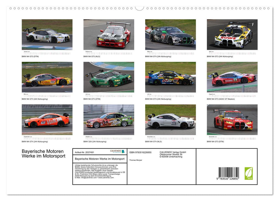 Bayerische Motoren Werke im Motorsport (CALVENDO Premium Wandkalender 2026)