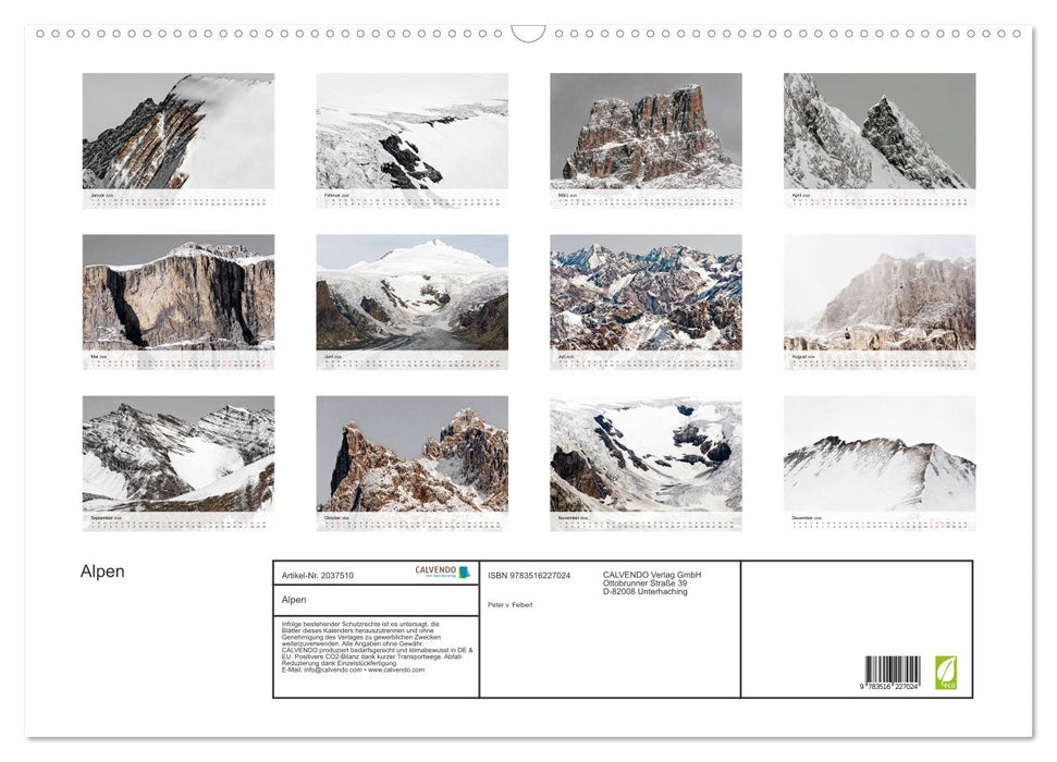 Alpen (CALVENDO Wandkalender 2026)