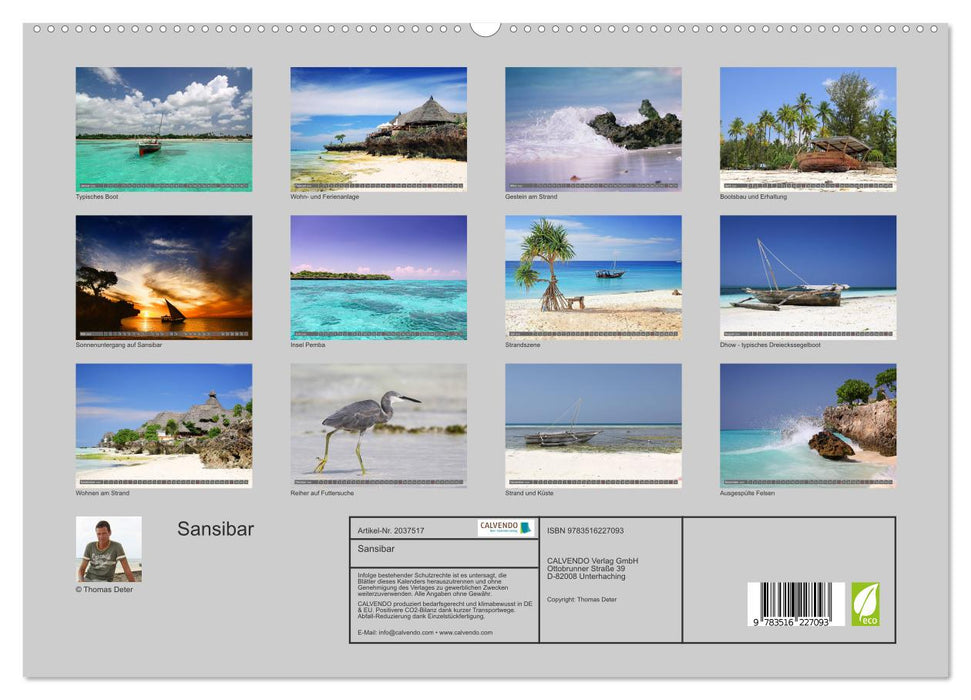 Sansibar (CALVENDO Premium Wandkalender 2026)